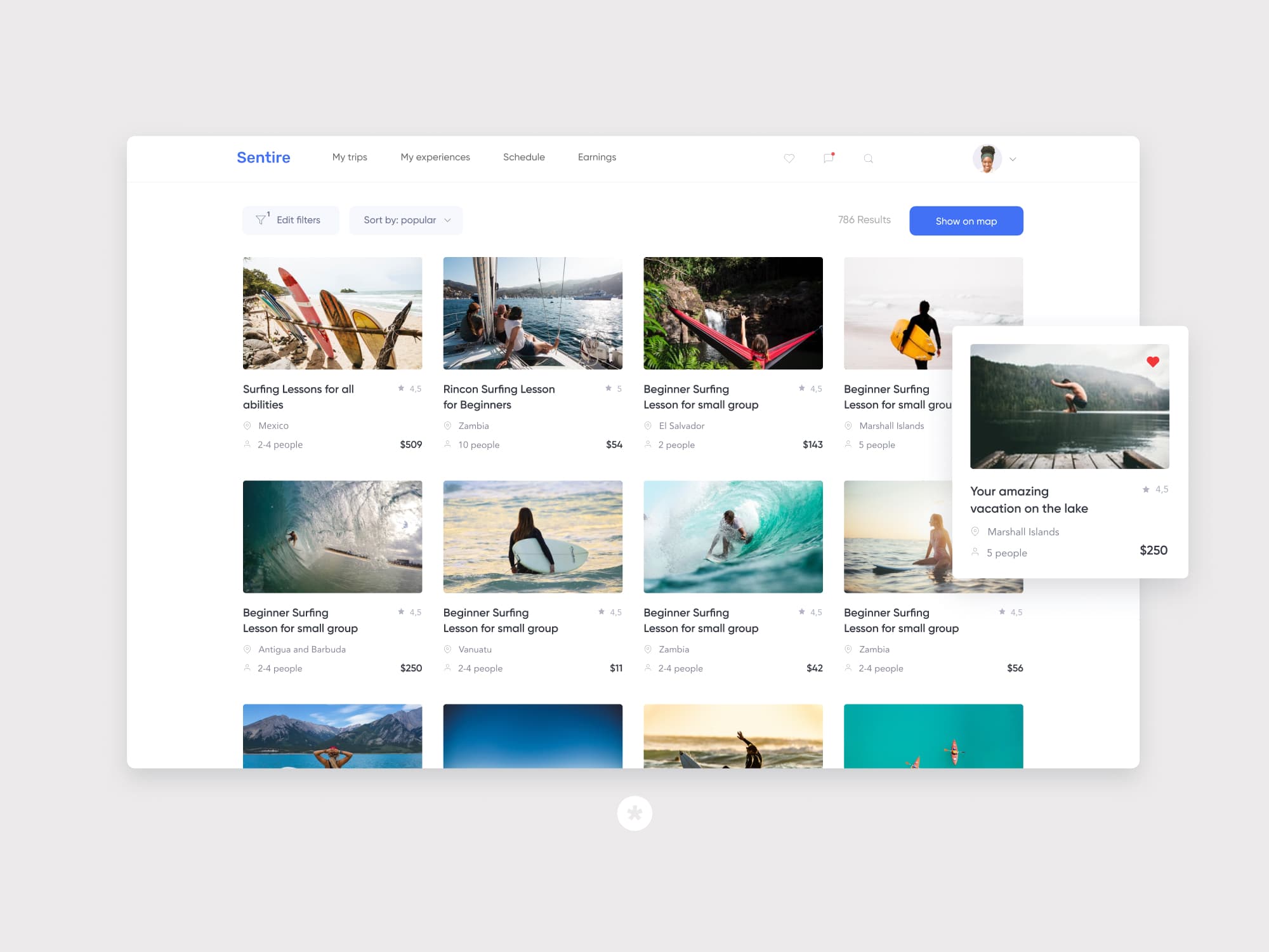 Travel Experiences marketplace